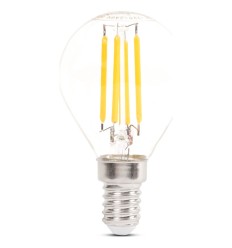 Bec LED filament sferic G45 4W E14 2700K Clar - Novelite