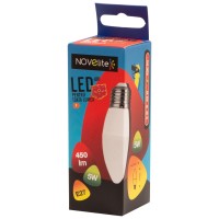 Bec LED lumanare 5W E27 3000K Alb Cald Mat - Novelite - vedere laterala