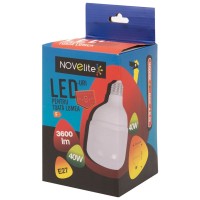 Bec LED T120 40W E27 6400K Alb Rece - Novelite - vedere laterala