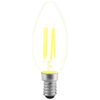 Bec LED filament lumanare 4W E14 2700K clar - Novelite - ambalaj