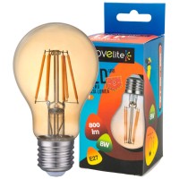 Bec LED Filament A60 8W E27 2200K Auriu - Novelite - detaliu