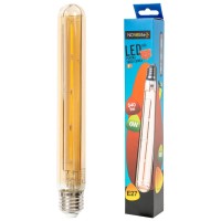 Bec LED Filament T30 6W E27 2200K Auriu - Novelite - detaliu