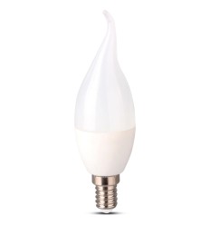 Bec LED Flacara 5W E14 3000K Alb Cald Mat - Novelite