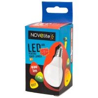 Bec LED Sferic 7W E27 3000K Alb Cald - Novelite - detaliu