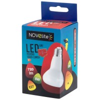 Bec LED Spot R63 8W E27 3000K Alb Cald - Novelite - vedere laterala