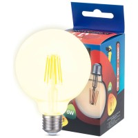 Bec LED Filament G95 6W E27 2200K Auriu - Novelite - detaliu