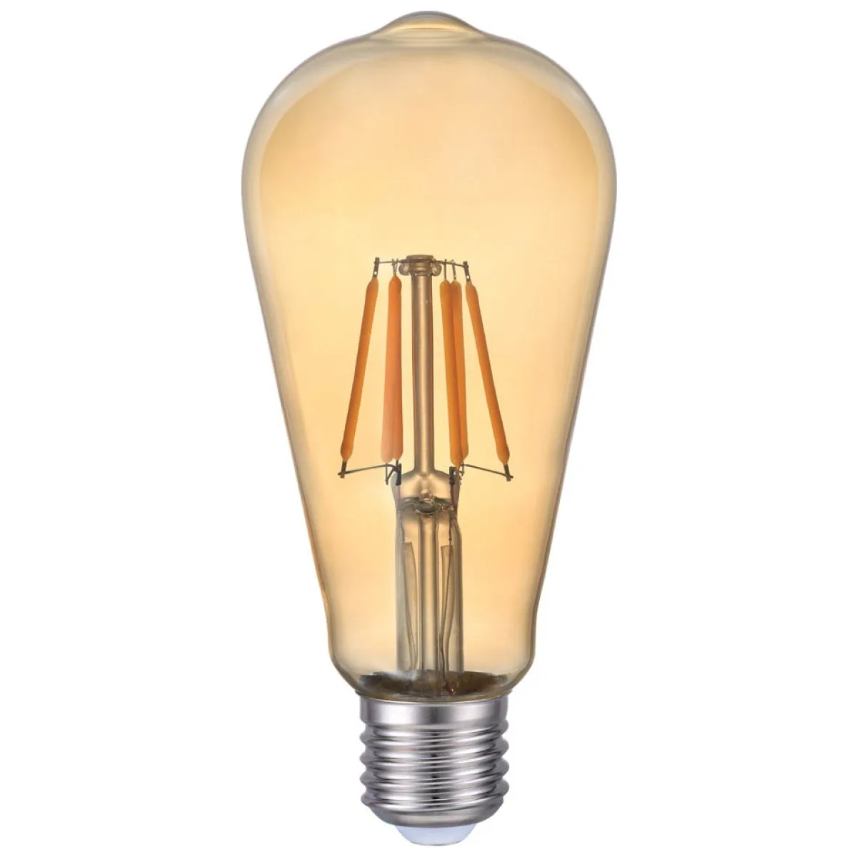 Bec LED filament ST64 6W E27 2200K auriu - Novelite