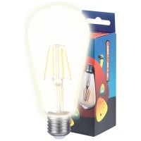Bec LED filament ST64 6W E27 2200K auriu - Novelite - detaliu