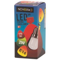 Bec LED frigider/hota Pygmy 2W E14 3000K Alb Cald - Novelite - vedere laterala