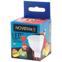 Bec LED Spot MR16 7W GU5.3 5000K Alb Neutru - Novelite - vedere laterala