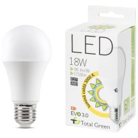 Bec LED A75 18W E27 3000K Alb Cald - Total Green - ambalaj