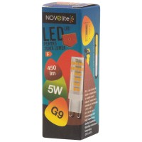 Bec LED Bulb 5W G9 3000K Alb Cald - Novelite - vedere laterala