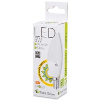 Bec LED EVO3.0 Lumanare 6W E14 3000K Alb Cald - Total Green - vedere laterala