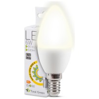 Bec LED EVO3.0 Lumanare 6W E14 3000K Alb Cald - Total Green - detaliu