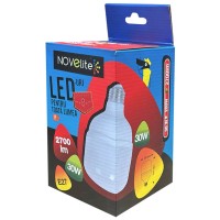 Bec LED T100 30W E27 6400K Alb Rece Mat - Novelite - vedere laterala