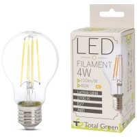 Bec LED Filament A60 4W E27 2700K Alb Cald - Total Green - vedere laterala
