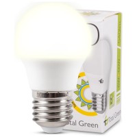 Bec LED EVO3.0 Sferic G45 6W E27 3000K Alb Cald - Total Green - detaliu