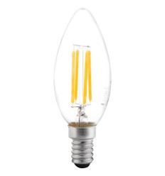 Bec LED Filament Lumanare 4W E14 6500K Clar - Total Green