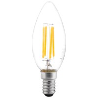 Bec LED Filament Lumanare 4W E14 6500K Clar - Total Green
