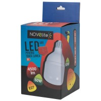 Bec LED 50W E27 6400K Alb Rece T140 - Novelite - detaliu
