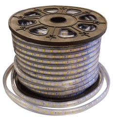 Banda LED 230V 60 LED/m 14.4W/m Albastru IP68 50m
