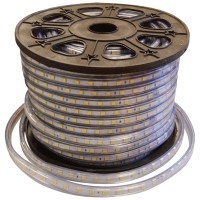 Banda LED 230V 60 LED/m 14.4W/m Albastru IP68 50m