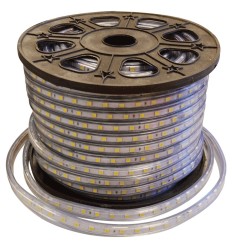 Banda LED 220V 60LED/m 14.4W/m Verde IP68 5050 50m