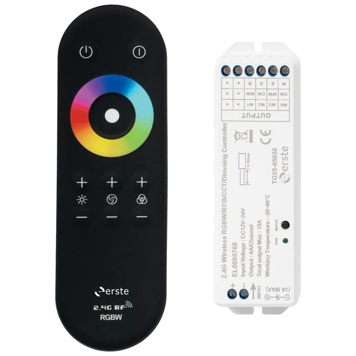 Controller Wireless RGB RGBW CCT Dimmer 12V-180W 24V-360W Erste