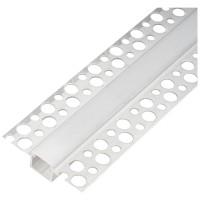 Profil aluminiu aplicat ST CG dispersor mat 2m cu capat - Erste - vedere laterala