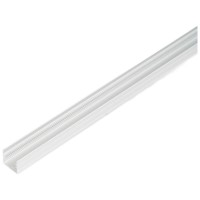 Profil aluminiu PT dispersor mat cu capat de fixare 2m Erste - vedere laterala