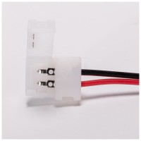 Conectori banda LED 5050 monocolor IP20 cu fir, 10mm, Erste - vedere laterala