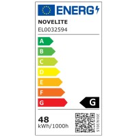 Panou LED Slim Argintiu 48W 3000K 595x595mm IP40 Novelite - vedere laterala