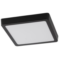 Mini Panou LED Patrat Negru 20W 6400K IP40 210mm Novelite - vedere laterala