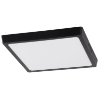Mini Panou LED Patrat Negru 24W 6400K 285mm IP40 Novelite - vedere laterala