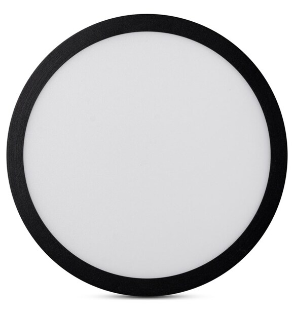 Mini Panou LED Rotund Negru PT 20W 6400K IP40 Novelite