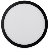 Mini Panou LED Rotund Negru 24W 6400K IP40 Ø285mm Novelite