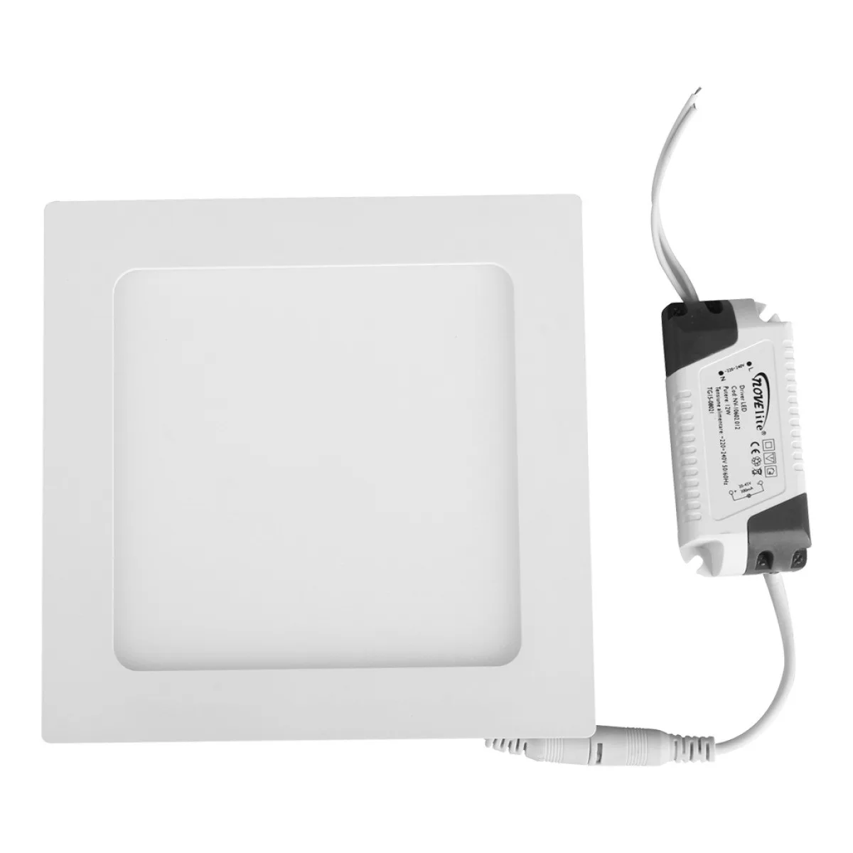 Mini Panou LED Patrat Alb 12W 6400K IP40 165x165mm Novelite