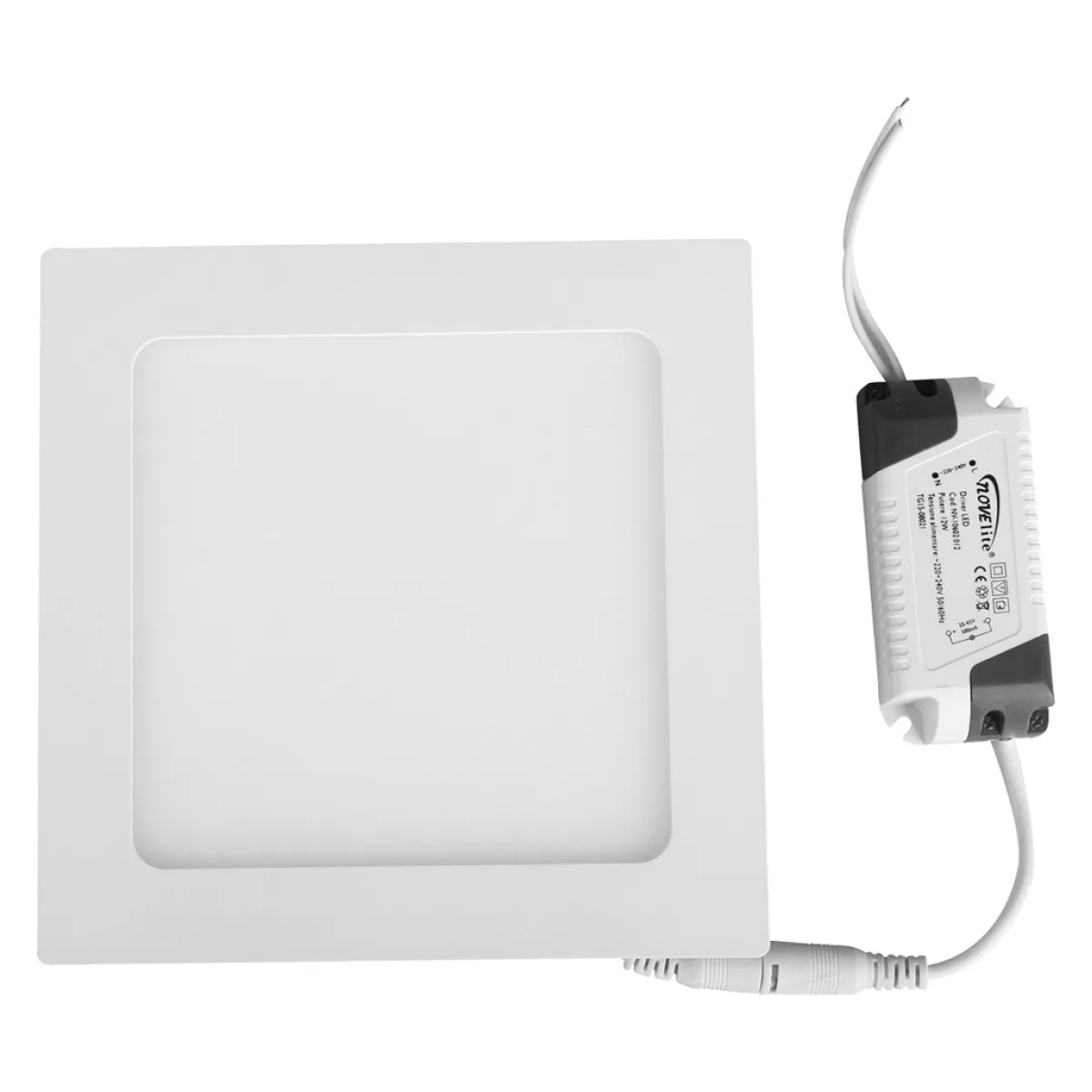 Mini Panou LED Patrat Alb 20W 4000K IP40 220x220mm Novelite