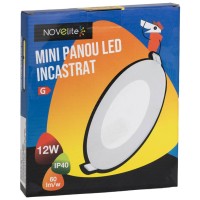 Mini Panou LED Rotund Alb 12W 2700K IP40 165mm Novelite - ambalaj