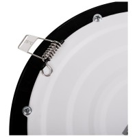 Mini Panou LED Rotund Negru 20W 6400K IP40 Ø220mm Novelite - vedere laterala