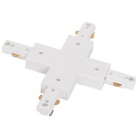 Conector Cruce Sina Clasica Alb IP20 Novelite, 4 cai 230V - detaliu