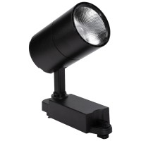 Spot LED pe sina ALFA 20W 3000K negru, IP20, Novelite - vedere laterala