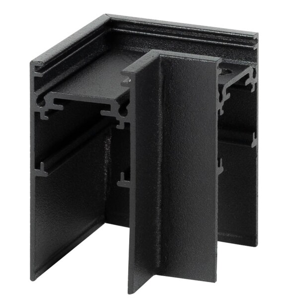 Conector Colt Orizontal 90 grade Sina Magnetica Aparenta Negru IP20 - NOVELITE