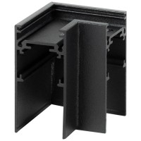 Conector Colt Orizontal 90 grade Sina Magnetica Aparenta Negru IP20 - NOVELITE