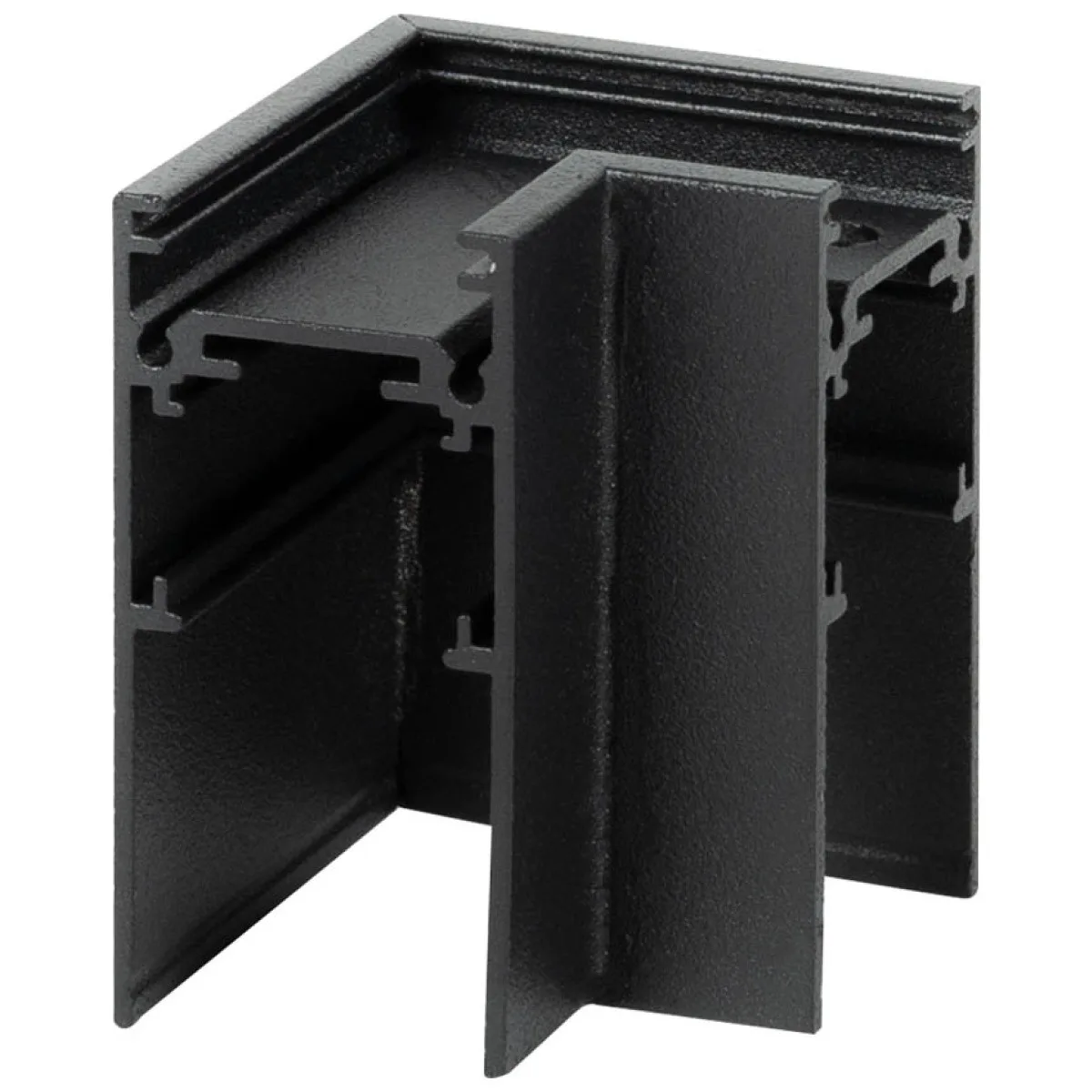 Conector Colt Orizontal 90 grade Sina Magnetica Aparenta Negru IP20 - NOVELITE