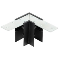 Conector Colt Orizontal 90 grade Sina Magnetica Aparenta Negru IP20 - NOVELITE - detaliu