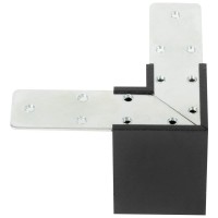 Conector Colt Orizontal 90 grade Sina Magnetica Aparenta Negru IP20 - NOVELITE - ambalaj