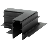 Conector Colt Orizontal 90 grade Sina Magnetica Rigips Negru 48V - Novelite - vedere laterala