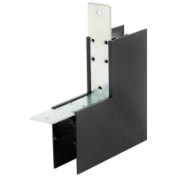 Conector colt exterior vertical 90 grade sina magnetica aparenta negru NOVELITE - ambalaj