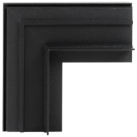 Conector Colt Interior Vertical 90 grade Sina Magnetica Rigips Negru IP20 - Novelite - vedere laterala